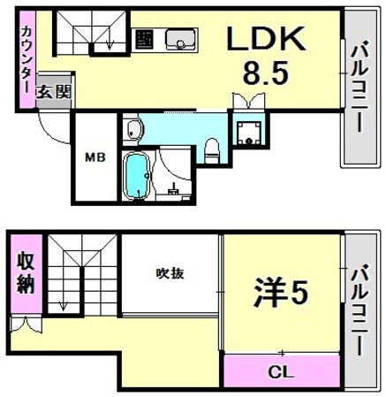 キャトルセゾンの物件間取画像